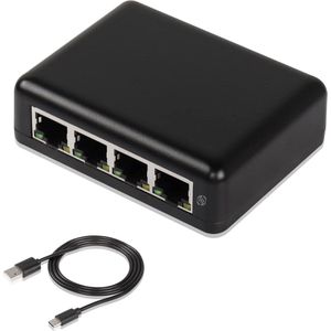 Equivera Ethernet Splitter - 4 Poorten - Gigabit