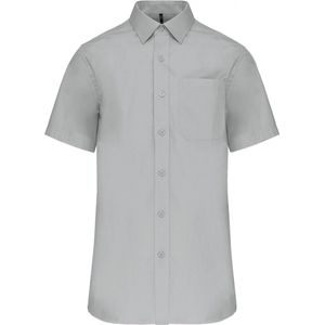 Overhemd Heren 3XL Kariban Korte mouw Snow Grey 100% Katoen