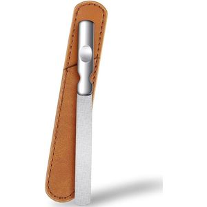 Allecto Plus - Nagelvijlen van roestvrij staal voor professionele manicure en pedicure - Dubbelzijdige metalen nagelvijl