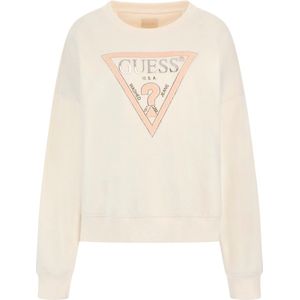 Guess CN Pony Hair Sweatshirt Dames - Cream White - Maat L