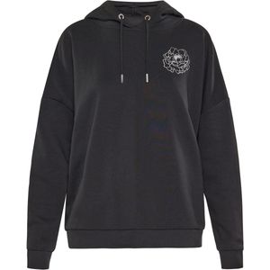 Usha Sweatshirt 'Casual'  zwart / zilver