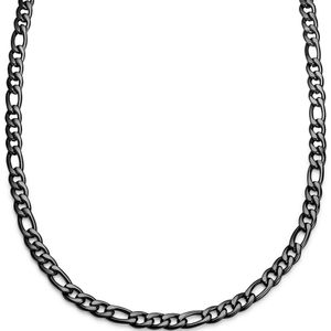 Lucleon - Heren - Roestvrij Staal Schakelketting - Zwart