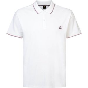 Petrol Industries - Heren Plus Size Klassieke Polo Daydream - Wit - Maat 3XL