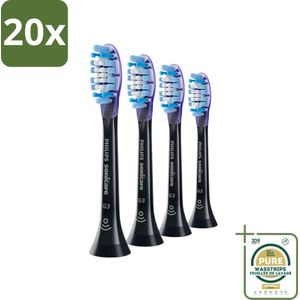 20 x Philips Sonicare - Opzetborstels - G3 Premium Gum Care - Gezond Tandvlees - 4 opzetborstels - HX9054/33 - Grootverpakking - Tandvleesgezondheid - Tandplakverwijdering - Gevoelig Tandvlees - Gingivitis - Zachte Reiniging