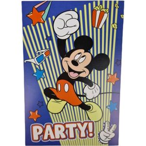 Uitnodiging Mickey Mouse - 5 stuks