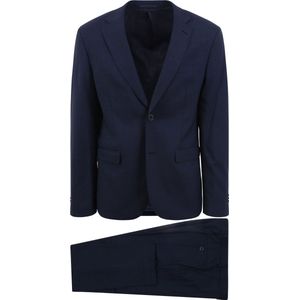 Suitable - Strato Toulon Kostuum Wol Donkerblauw - Heren - Maat 52 - Slim-fit