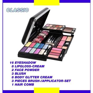 Complete Make-up koffer Classic veganistische cosmetica met make-up set Complete Make up koffer