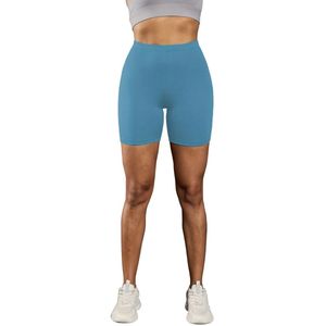 Bovista Biker Short Dames - Korte Legging - Lange Onderbroek - Bikershort - Met Pijpjes - Blauw - Maat XXL
