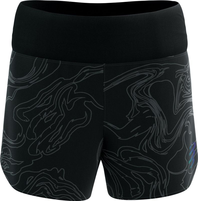 Compressport - Performance Short - Zwart/Aurora - Sportshort