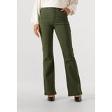 Minus Carma Flared Pant Broeken Dames - Donkergroen - Maat 36