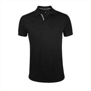 SOL'S Men´s Polo Shirt Portland L587 - Black/Grey (Solid) - 3XL
