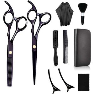 Haarknipset met 2 Kappersscharen – Rechte Schaar & Uitdunschaar van RVS | Ergonomisch Design voor Thuis & Salongebruik