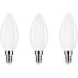 Modee - E14 LED Lamp - Neutraal Wit - LED Filament Melkglas Kaarslamp B35 - 7W - 806lm - 3 stuks