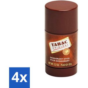 Tabac Original - Deodorant Stick - Langdurige frisheid - 75 ml - Voordeelverpakking - 4 stuks