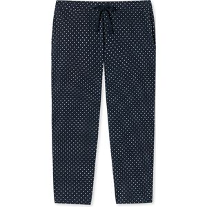 SCHIESSER Mix+Relax nachtkleding dames - dames broek 3/4-lengte stippen donkerblauw - Maat: 46