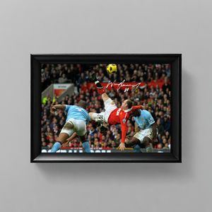 Wayne Rooney Ingelijste Handtekening – 15 x 10cm In Klassiek Zwart Frame – Gedrukte handtekening – Manchester United