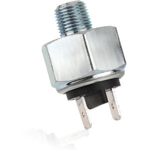 Allecto Plus - Hydraulische Achterremlichtschakelaar voor Motorfietsen - Vervangend Onderdeelnummer DS-272191 - Messing en Vertind Koper - Compatibel met Motorfietsen - Zilver