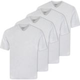 HAJO - Shirt - Wit - 4 Pack - Katoen - V-hals - Halve Mouw