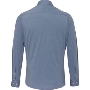 Pure - The Functional Shirt Grijs Blauw - Heren - Maat 46 - Slim-fit