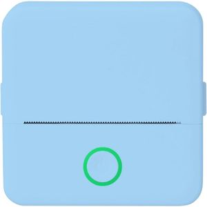 Draagbare thermische printer - Foto Bluetooth-printer - Etikettenmaker - Inclusief papier - 8,5 x 8,5 x 4,5 cm - Blauw