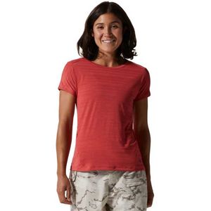 Mountain Hardwear Might Stripe Korte Mouwen T-shirt Rood M Vrouw