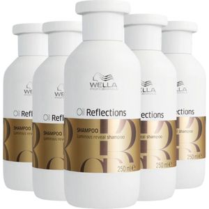 Wella Oil Reflections Luminous Reveal Shampoo 250ml - 5 Stuks - Voordeelverpakking