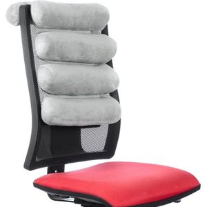 multifunctioneel buiskussen met 5 modules, opvouwbaar, duurzaam en duurzaam, fluweelachtig design, katoen/PP-materiaal, ideaal voor kantoor, thuis, thuiswerk, auto., grijs.,