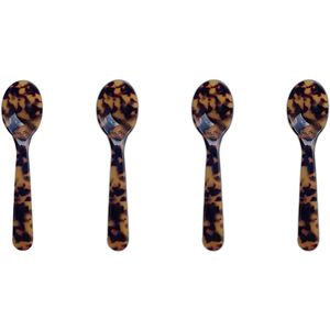 Glassy Studio - Bestek - Theelepels - Koffielepels - 4 stuks - Lepel Set - Dessertlepel - Eierlepels - Acrylic lepels