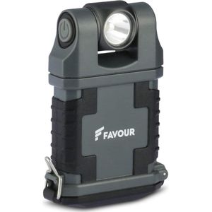 FAVOUR Werklamp EDCLIP grijs en zwart T2342