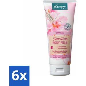 6 x Kneipp - Body lotion - Soft Skin - Amandelbloesem - 200 ml - Lichaamslotion - Gevoelige Huid - Droge Huid - Natuurlijke Ingrediënten - Amandel