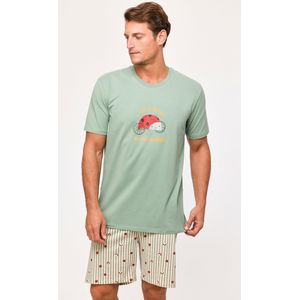 Woody pyjama jongens - lieveheersbeest - groen - 251-10-PZA-Z/751 - maat 98