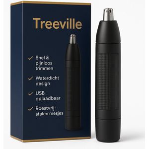 Tree Ville Neustrimmer - 3-IN-1 Neus, wenkbrauw en Oorhaar trimmer - Zwart