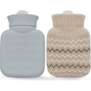 Inovra ® Compact en Veilige Warmwaterkruik met Gebreide Beschermhoes voor Comfort en Pijnverlichting