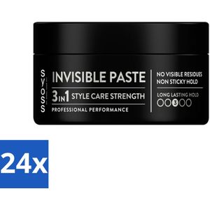 SYOSS - Invisible Paste 100 ml - Haarpaste - Langdurige Styling - 100ml - Voordeelverpakking - 24 stuks
