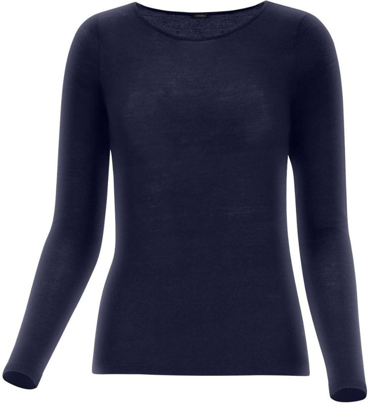 Oroblu - Perfect Line Cashmere - T-shirt - Blauw - Lange Mouwen