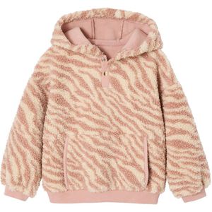 Meisjessweater - Roze - Sherpa - Met Capuchon