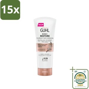 15 x Guhl - Conditioner - Bond+ Restore - 200 ml - Grootverpakking - Herstel Haar - Versterk Haar - Beschadigd Haar - Bond Building - Rode Algen