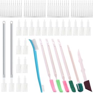 Various Cleaning Brush Set - 67pcs for Shower Head, Toilet, Household - Anti-Clogging Nozzle, Disposable Crevice Brushes