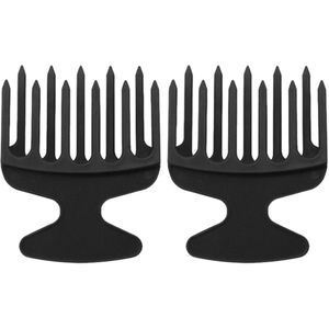 Mini Plastic Kam - Transparant - Stylingkam voor Krullend Haar - 2 Stuks