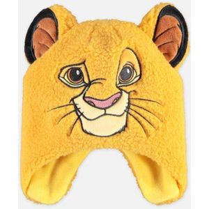 Disney The Lion King - Simba - Novelty Trapper Hat Kinder beanie - Geel