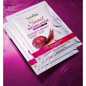 2 PCS SNAIL Mask 2 stuks - Slakkenmasker - Hoogwaardige Slakkenmucine - Collageen Booster Diepe Reparatie en Hydratatie Hypoallergeen Geschikt voor Ochtend- en Avondroutine Unisex en Geschikt voor Alle Huidtypes
