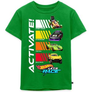 Hot Wheels Design Activate Met Voertuigen Premium T Shirt Kinderen