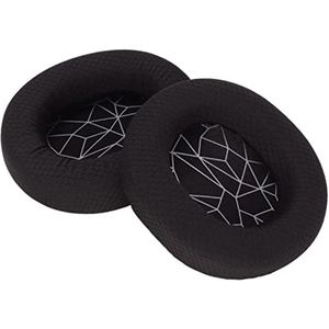 Vervangende Oorkussens voor Over-ear Headsets - Geheugen Schuim en Kunstleer (Zwart)