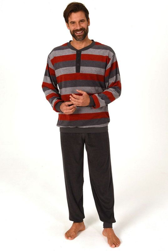 Normann badstof heren pyjama 22310193755 - Rood - M/50