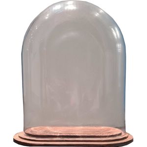 Gifts Amsterdam Stolp Ovaal 24 X 12,5 X 30 Cm Glas/houten