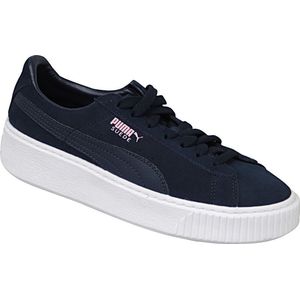 Puma Suede Platform JR 363663-03, Kinderen, Marineblauw, Sportschoenen maat: 37,5 EU