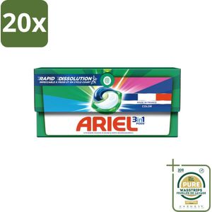 20 x Ariel Color - Wasmiddelcapsules - 3in1 Pods - Gekleurde Was - 19 Wasbeurten - Grootverpakking - Gekleurde Was - Wasmiddelcapsules - 3-in-1 - Vlekverwijdering - Frisheid
