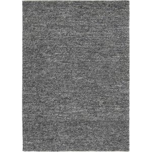 Drops Dark Grey Vloerkleed - 170x240  - Rechthoek - Laagpolig,Structuur Tapijt - Industrieel - Antraciet, Grijs