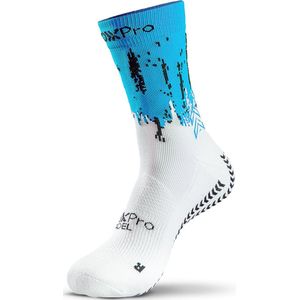 SOXPro - Padel Sokken - Wit-Hemelsblauw - Dryarn®-Garen