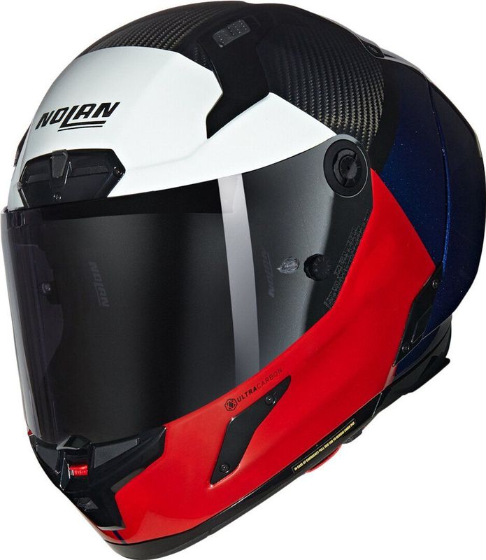 Nolan - X-804 RS Blocco 348 - Integraalhelm - Visceraal Rood Diepblauw Wit Glossy